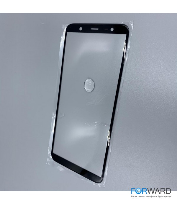 Стекло для переклейки к Samsung J8 Black (имитация Original)